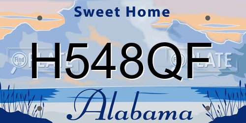 H548QF Alabama License Plate