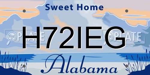 H72IEG Alabama License Plate