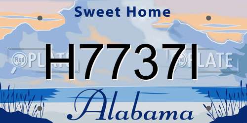 H7737I Alabama License Plate