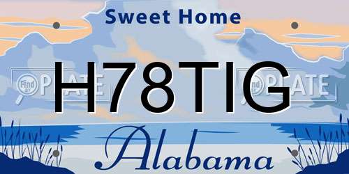 H78TIG Alabama License Plate