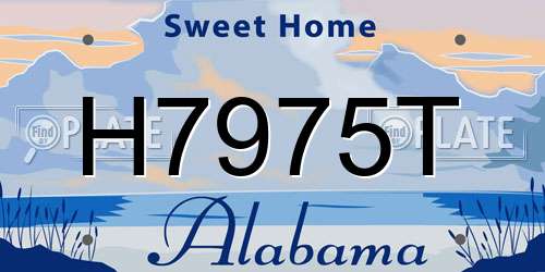 H7975T Alabama License Plate
