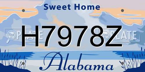 H7978Z Alabama License Plate
