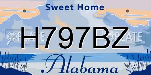 H797BZ Alabama License Plate