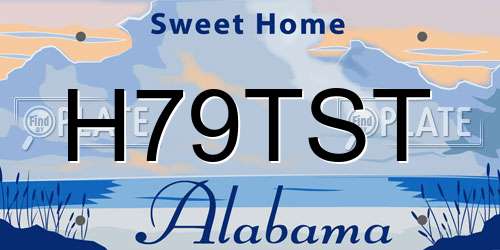 H79TST Alabama License Plate