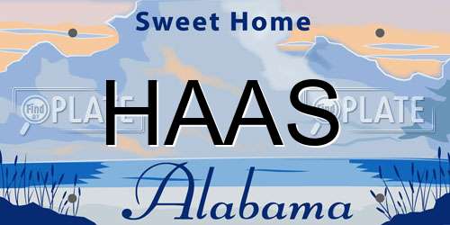 HAAS Alabama License Plate