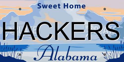 HACKERS Alabama License Plate
