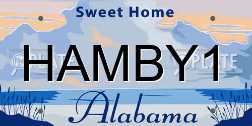 HAMBY1 Alabama License Plate