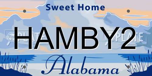 HAMBY2 Alabama License Plate