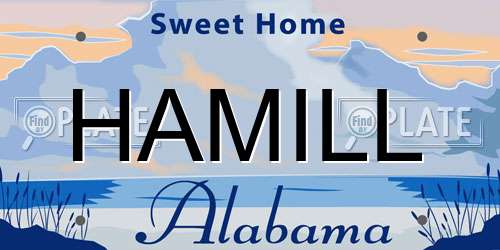 HAMILL Alabama License Plate