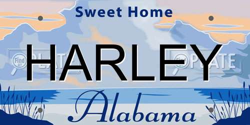 HARLEY Alabama License Plate