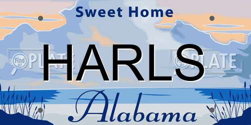 HARLS Alabama License Plate