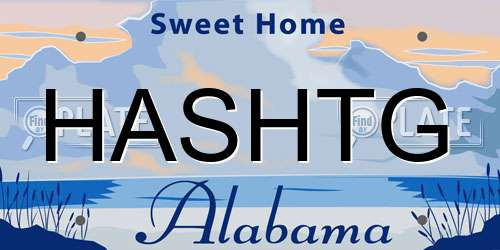HASHTG Alabama License Plate