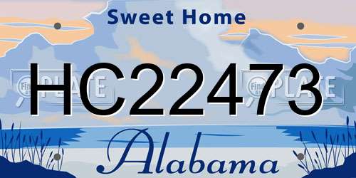 HC22473 Alabama License Plate