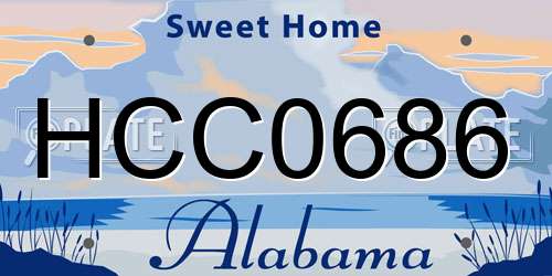 HCC0686 Alabama License Plate