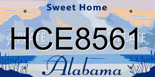 HCE8561 Alabama License Plate