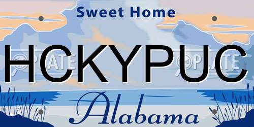 HCKYPUC Alabama License Plate