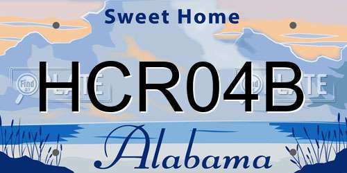 HCR04B Alabama License Plate