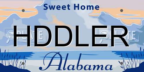 HDDLER Alabama License Plate