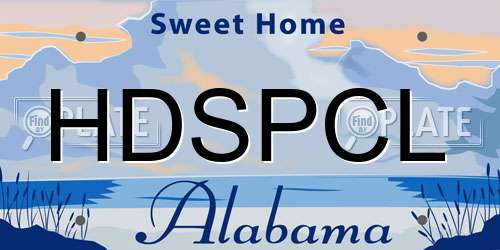 HDSPCL Alabama License Plate