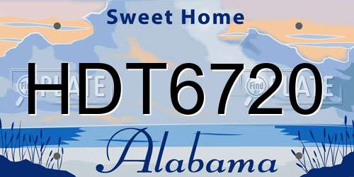 HDT6720 Alabama License Plate