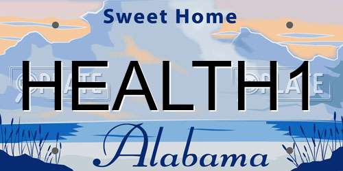 HEALTH1 Alabama License Plate