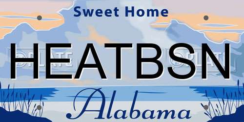 HEATBSN Alabama License Plate