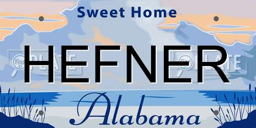 HEFNER Alabama License Plate