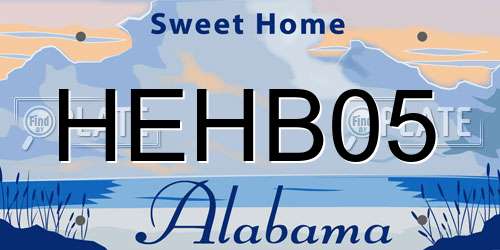 HEHB05 Alabama License Plate