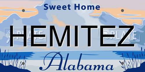 HEMITEZ Alabama License Plate