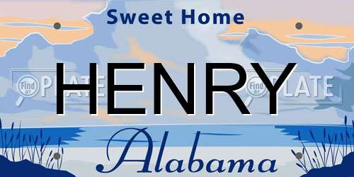 HENRY Alabama License Plate