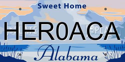 HER0ACA Alabama License Plate