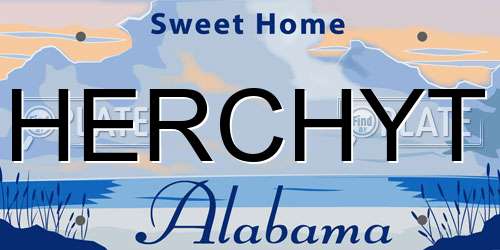 HERCHYT Alabama License Plate