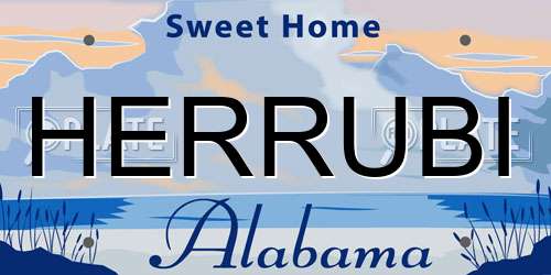 HERRUBI Alabama License Plate