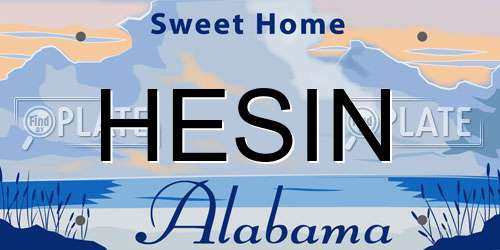 HESIN Alabama License Plate