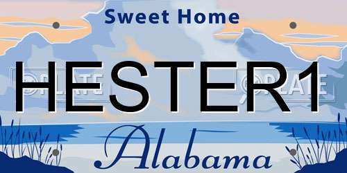 HESTER1 Alabama License Plate