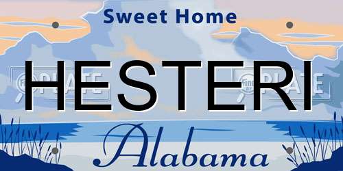HESTERI Alabama License Plate