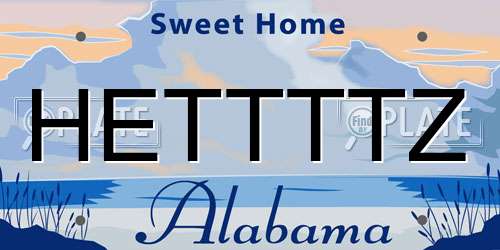 HETTTTZ Alabama License Plate