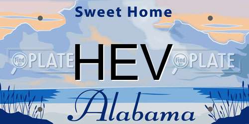 HEV Alabama License Plate