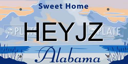 HEYJZ Alabama License Plate
