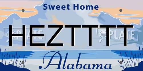 HEZTTTT Alabama License Plate