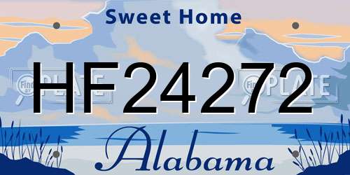 HF24272 Alabama License Plate