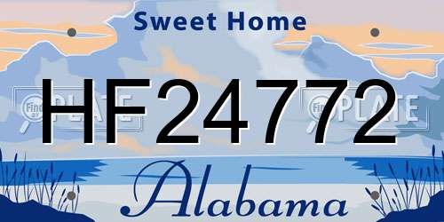 HF24772 Alabama License Plate