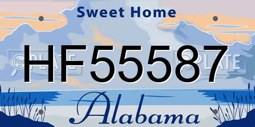 HF55587 Alabama License Plate