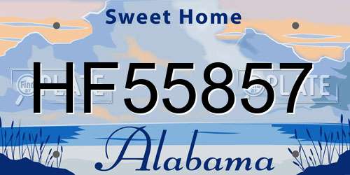 HF55857 Alabama License Plate