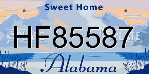 HF85587 Alabama License Plate