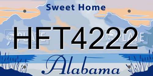 HFT4222 Alabama License Plate
