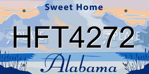 HFT4272 Alabama License Plate