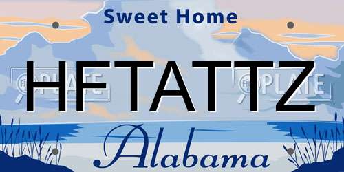 HFTATTZ Alabama License Plate
