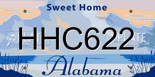 HHC622 Alabama License Plate