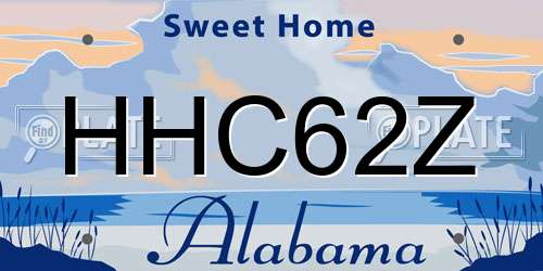 HHC62Z Alabama License Plate